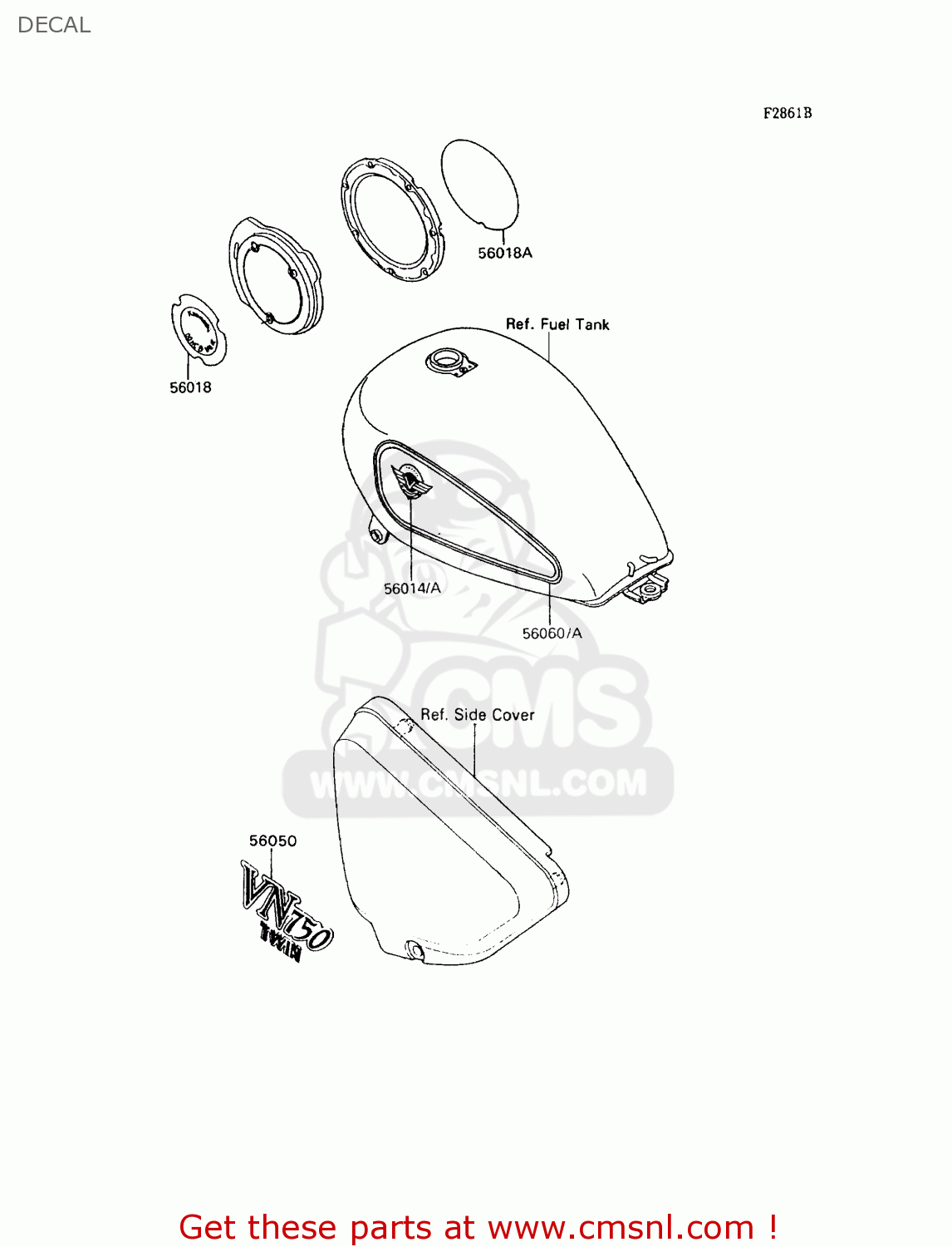 DECAL VN750A9 VN750 TWIN 1993 UNITED KINGDOM FR NL FG IT SP