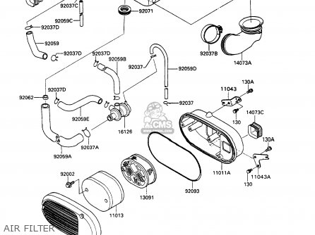 AIR FILTER - VN750A9 VN750 TWIN 1993 UNITED KINGDOM FR NL FG IT SP