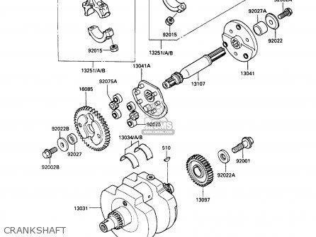 CRANKSHAFT - VN750A9 VN750 TWIN 1993 UNITED KINGDOM FR NL FG IT SP
