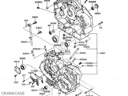 CRANKCASE - VN750A9 VN750 TWIN 1993 UNITED KINGDOM FR NL FG IT SP