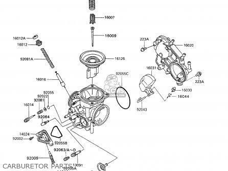 CARBURETOR PARTS - VN750A9 VN750 TWIN 1993 UNITED KINGDOM FR NL FG IT SP