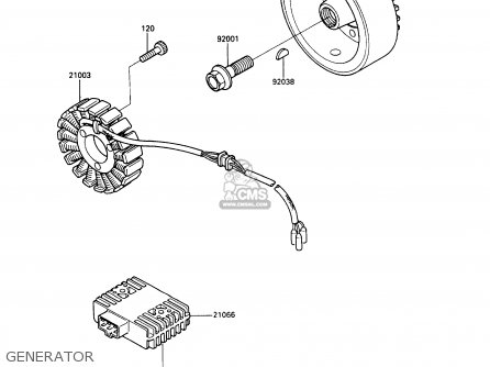 GENERATOR - VN750A9 VN750 TWIN 1993 UNITED KINGDOM FR NL FG IT SP