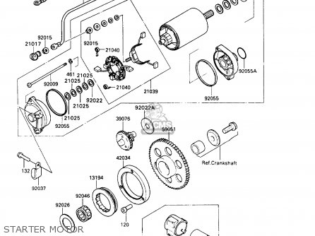 STARTER MOTOR - VN750A9 VN750 TWIN 1993 UNITED KINGDOM FR NL FG IT SP