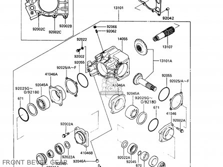 FRONT BEVEL GEAR - VN750A9 VN750 TWIN 1993 UNITED KINGDOM FR NL FG IT SP