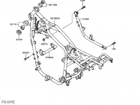 FRAME - VN750A9 VN750 TWIN 1993 UNITED KINGDOM FR NL FG IT SP