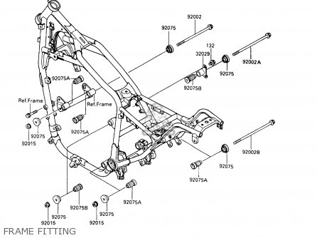 FRAME FITTING - VN750A9 VN750 TWIN 1993 UNITED KINGDOM FR NL FG IT SP