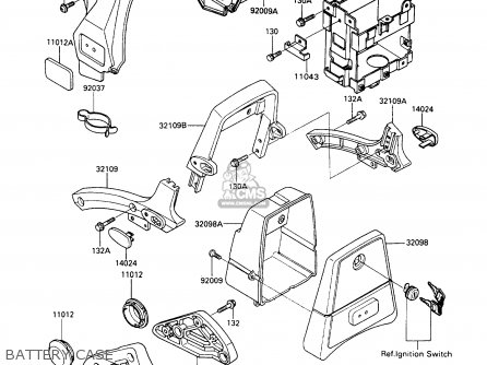 BATTERY CASE - VN750A9 VN750 TWIN 1993 UNITED KINGDOM FR NL FG IT SP