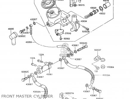 FRONT MASTER CYLINDER - VN750A9 VN750 TWIN 1993 UNITED KINGDOM FR NL FG IT SP