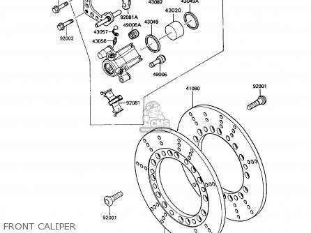 FRONT CALIPER - VN750A9 VN750 TWIN 1993 UNITED KINGDOM FR NL FG IT SP