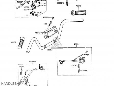 HANDLEBAR - VN750A9 VN750 TWIN 1993 UNITED KINGDOM FR NL FG IT SP