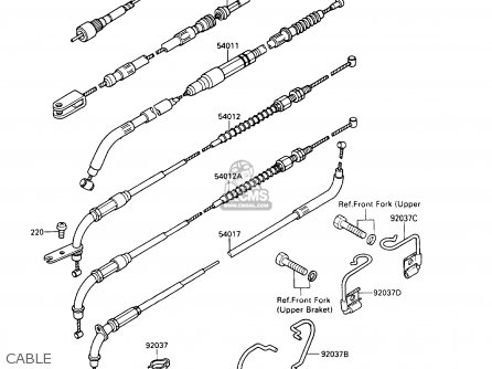 CABLE - VN750A9 VN750 TWIN 1993 UNITED KINGDOM FR NL FG IT SP