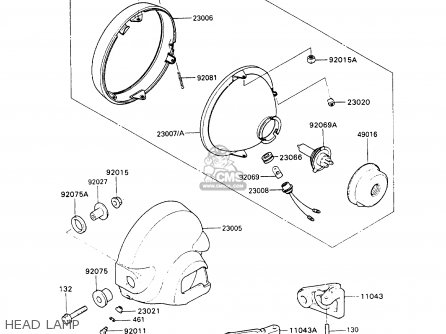 HEAD LAMP - VN750A9 VN750 TWIN 1993 UNITED KINGDOM FR NL FG IT SP