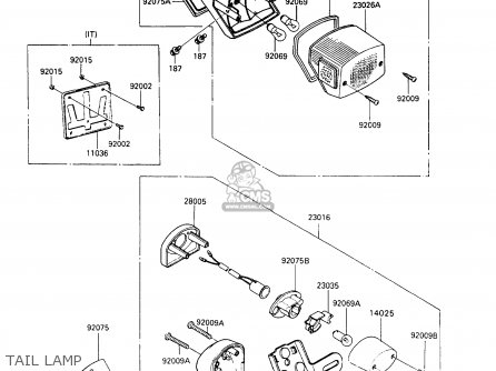 TAIL LAMP - VN750A9 VN750 TWIN 1993 UNITED KINGDOM FR NL FG IT SP