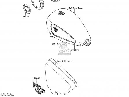 DECAL - VN750A9 VN750 TWIN 1993 UNITED KINGDOM FR NL FG IT SP