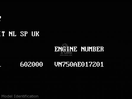 Model Identification - VN750A9 VN750 TWIN 1993 UNITED KINGDOM FR NL FG IT SP