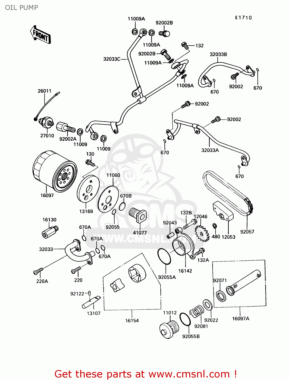 OIL PUMP VN750A9 VULCAN 750 1993 USA CALIFORNIA CANADA