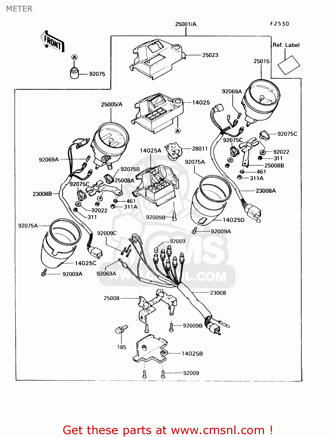 METER VN750A9 VULCAN 750 1993 USA CALIFORNIA CANADA