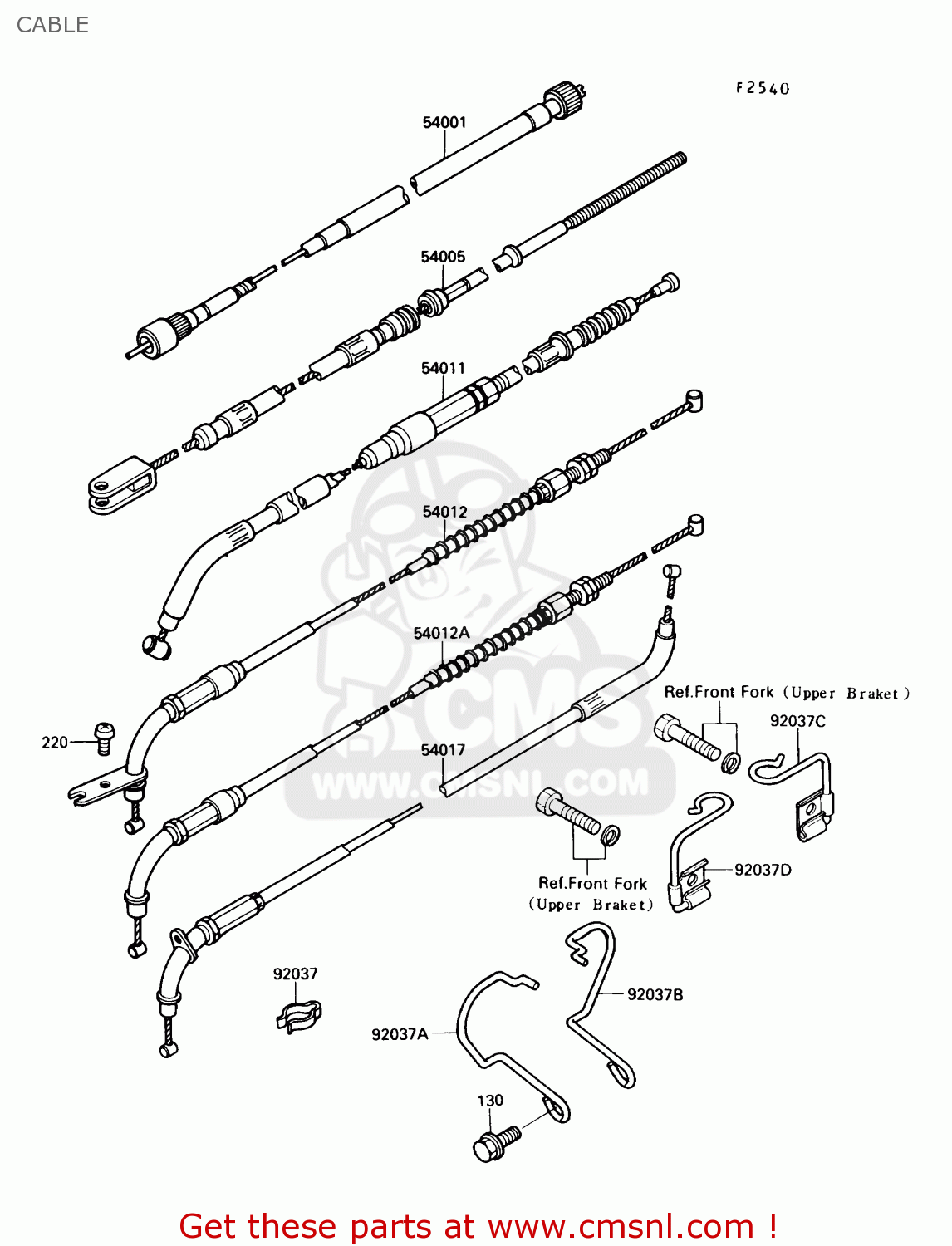 CABLE VN750A9 VULCAN 750 1993 USA CALIFORNIA CANADA