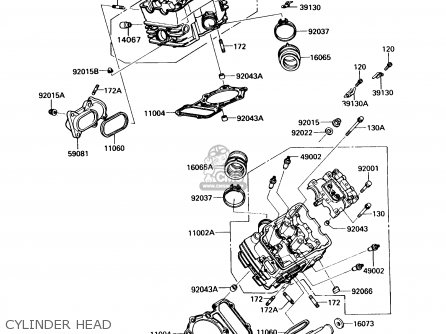 CYLINDER HEAD - VN750A9 VULCAN 750 1993 USA CALIFORNIA CANADA