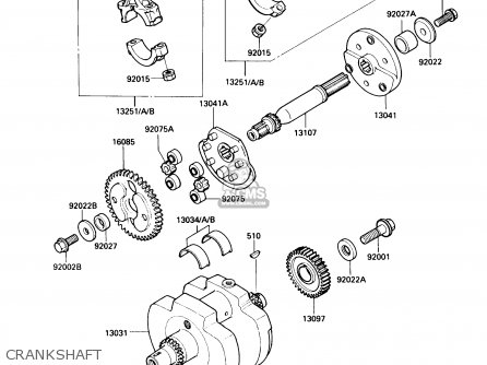 CRANKSHAFT - VN750A9 VULCAN 750 1993 USA CALIFORNIA CANADA