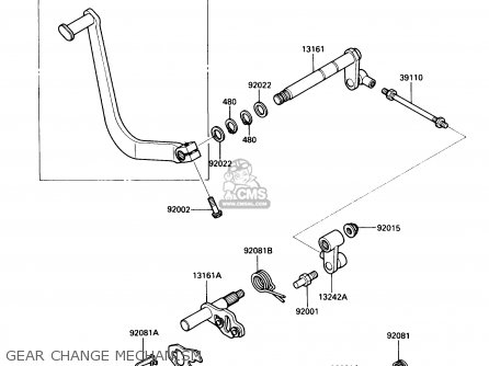 GEAR CHANGE MECHANISM - VN750A9 VULCAN 750 1993 USA CALIFORNIA CANADA