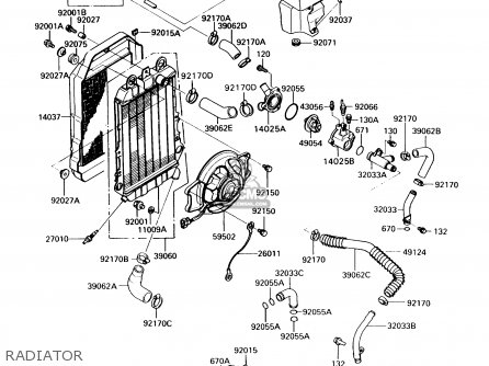 RADIATOR - VN750A9 VULCAN 750 1993 USA CALIFORNIA CANADA