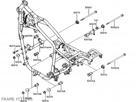 FRAME FITTING - VN750A9 VULCAN 750 1993 USA CALIFORNIA CANADA