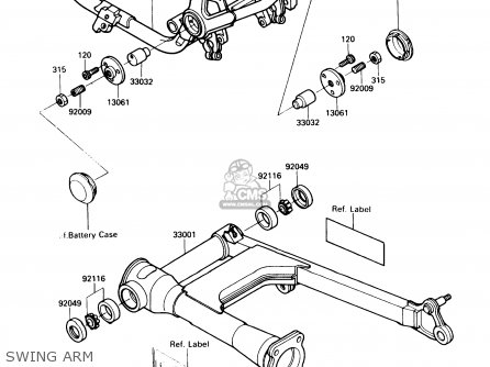SWING ARM - VN750A9 VULCAN 750 1993 USA CALIFORNIA CANADA