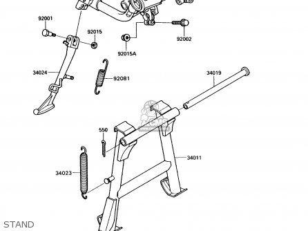 STAND - VN750A9 VULCAN 750 1993 USA CALIFORNIA CANADA