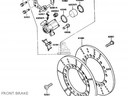 FRONT BRAKE - VN750A9 VULCAN 750 1993 USA CALIFORNIA CANADA