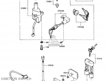 IGNITION SWITCH - VN750A9 VULCAN 750 1993 USA CALIFORNIA CANADA