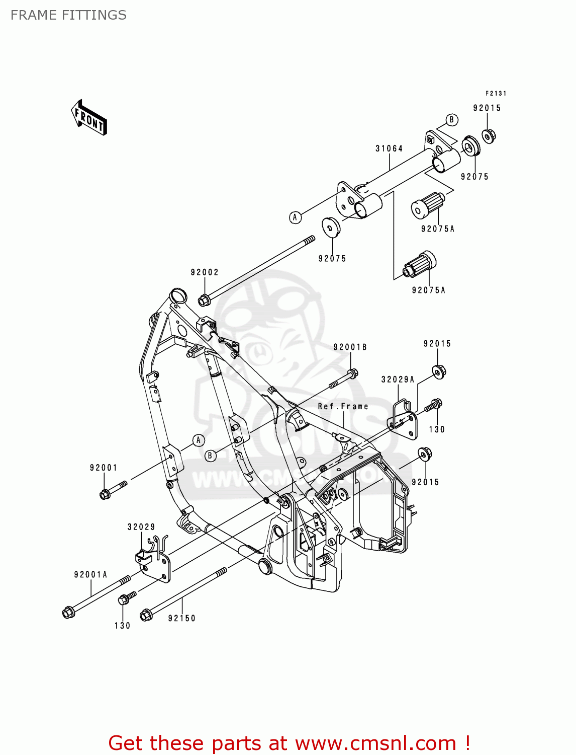 FRAME FITTINGS VN800A1 1995 EUROPE UK FR AR FG GR IT NR SD SP ST