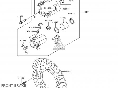 FRONT BRAKE - VN800A1 1995 EUROPE UK FR AR FG GR IT NR SD SP ST