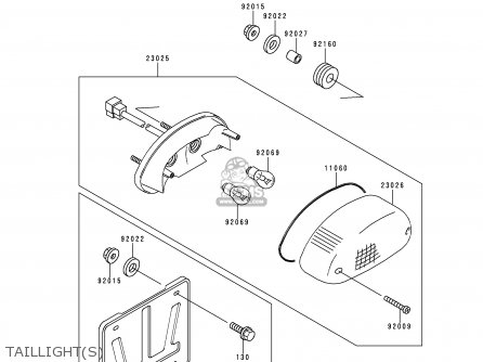 TAILLIGHT(S) - VN800A1 1995 EUROPE UK FR AR FG GR IT NR SD SP ST