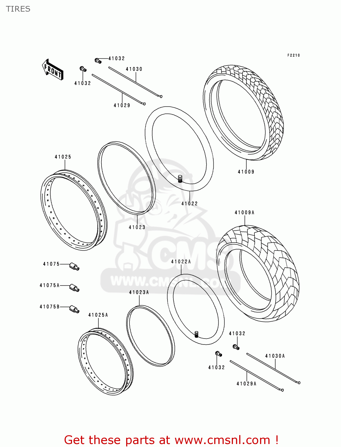 TIRES VN800A1 VULCAN 800 1995 USA CALIFORNIA CANADA