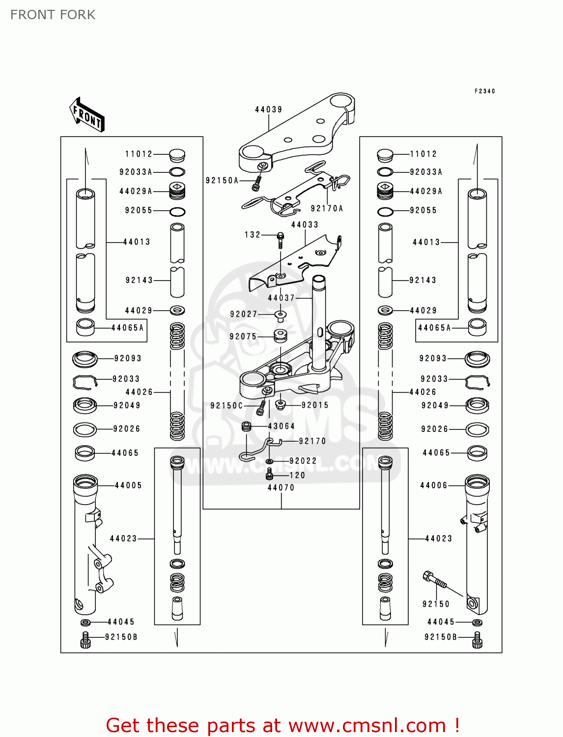 FRONT FORK VN800A1 VULCAN 800 1995 USA CALIFORNIA CANADA