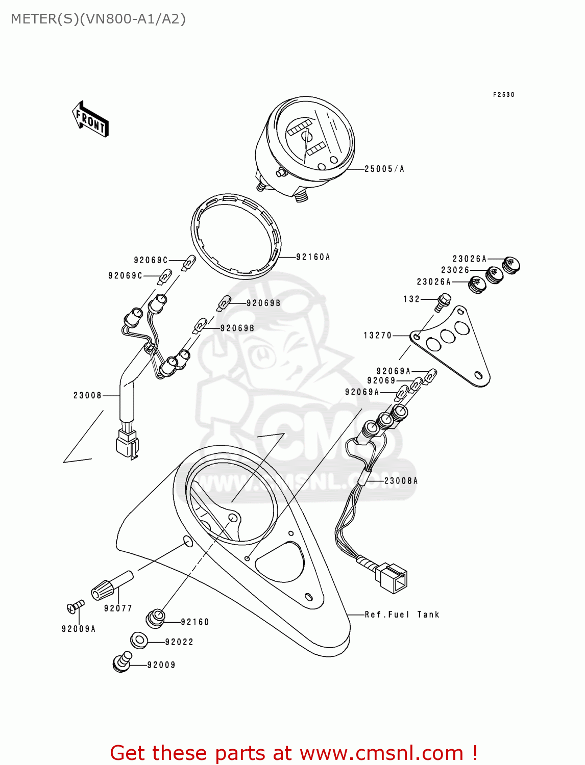 METER(S)(VN800-A1/A2) VN800A1 VULCAN 800 1995 USA CALIFORNIA CANADA