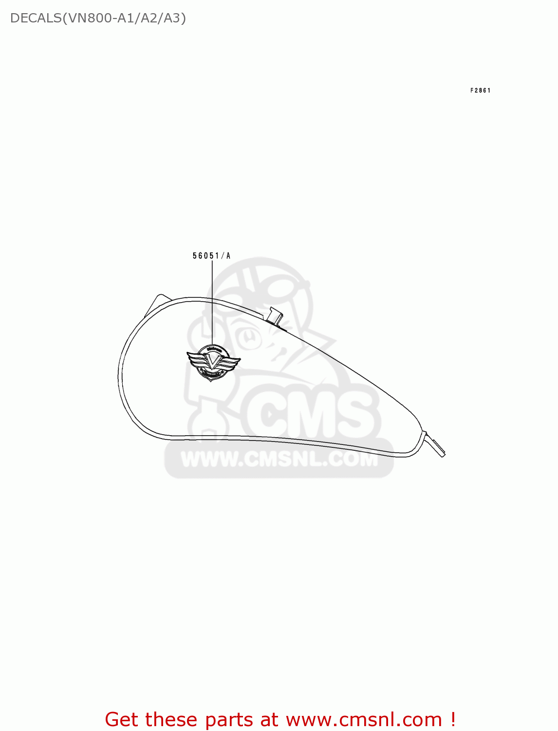 DECALS(VN800-A1/A2/A3) VN800A1 VULCAN 800 1995 USA CALIFORNIA CANADA