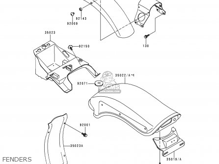 FENDERS - VN800A1 VULCAN 800 1995 USA CALIFORNIA CANADA