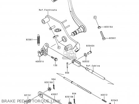 BRAKE PEDAL/TORQUE LINK - VN800A1 VULCAN 800 1995 USA CALIFORNIA CANADA