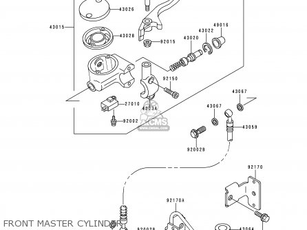 FRONT MASTER CYLINDER - VN800A1 VULCAN 800 1995 USA CALIFORNIA CANADA
