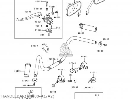 HANDLEBAR(VN800-A1/A2) - VN800A1 VULCAN 800 1995 USA CALIFORNIA CANADA