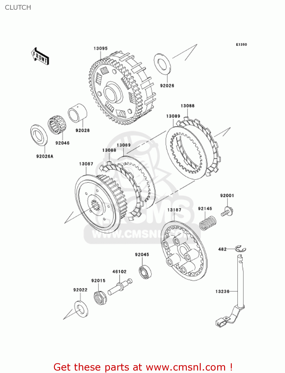 CLUTCH VN800A10 VULCAN 800 2004 USA CALIFORNIA