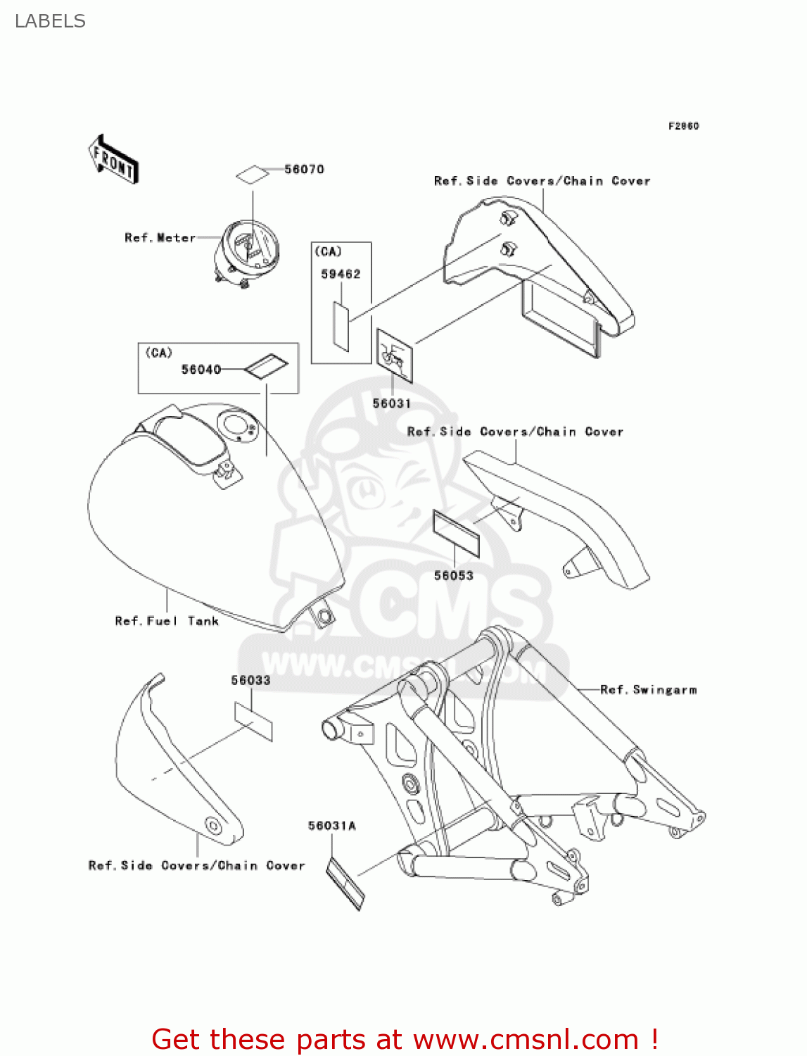 LABELS VN800A10 VULCAN 800 2004 USA CALIFORNIA