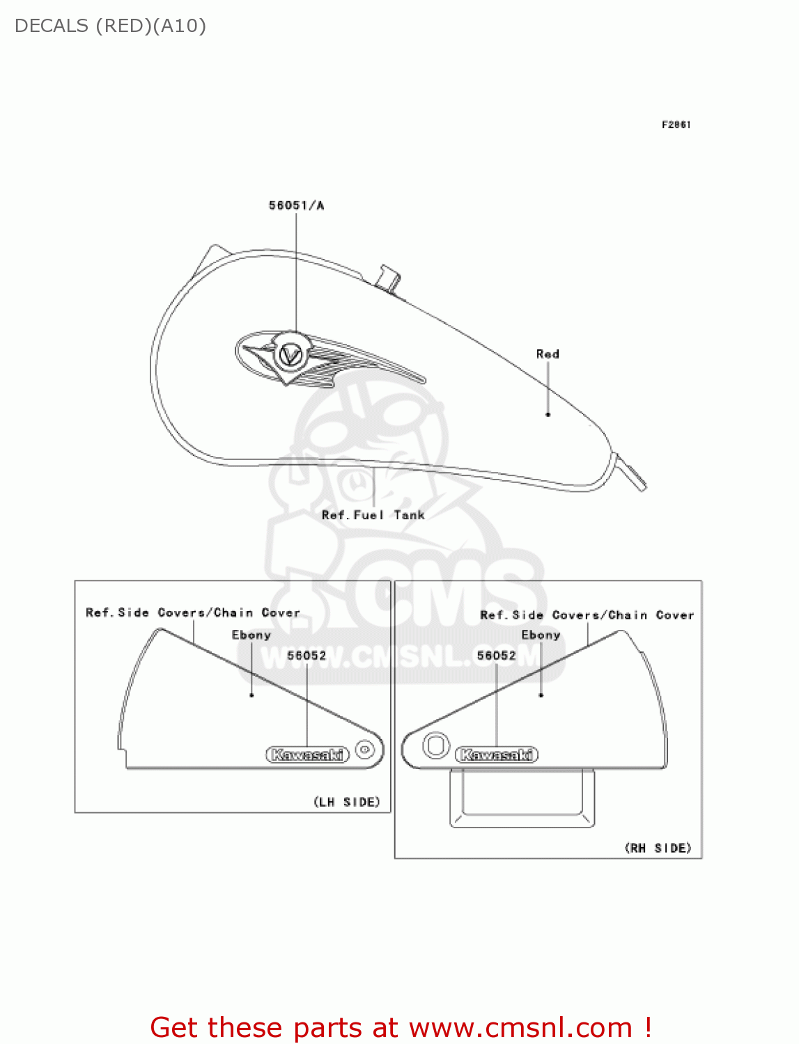 DECALS (RED)(A10) VN800A10 VULCAN 800 2004 USA CALIFORNIA