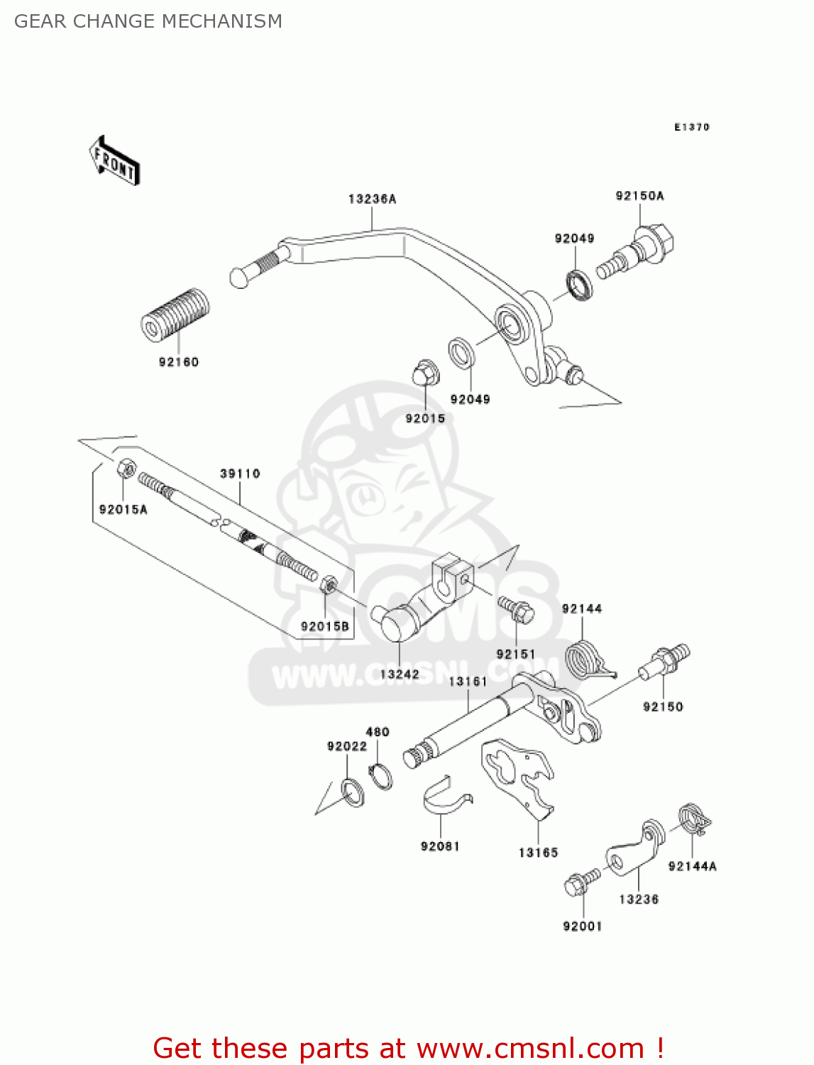 GEAR CHANGE MECHANISM VN800A10 VULCAN 800 2004 USA CALIFORNIA