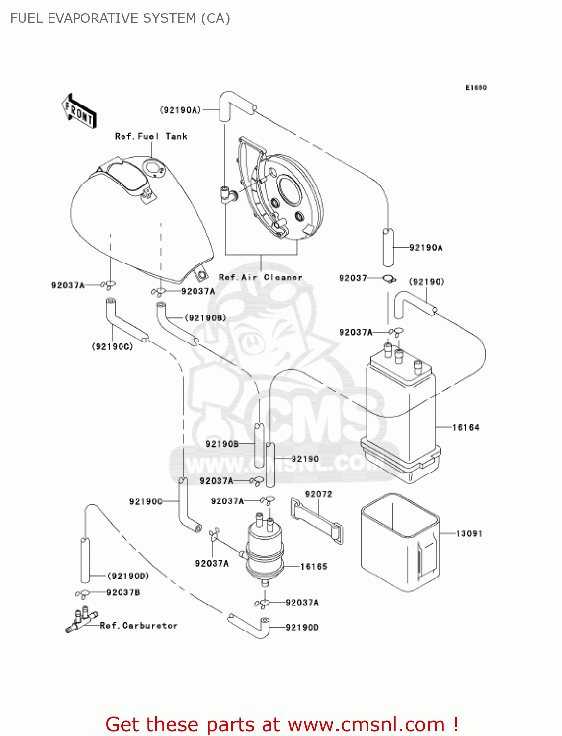 FUEL EVAPORATIVE SYSTEM (CA) VN800A10 VULCAN 800 2004 USA CALIFORNIA