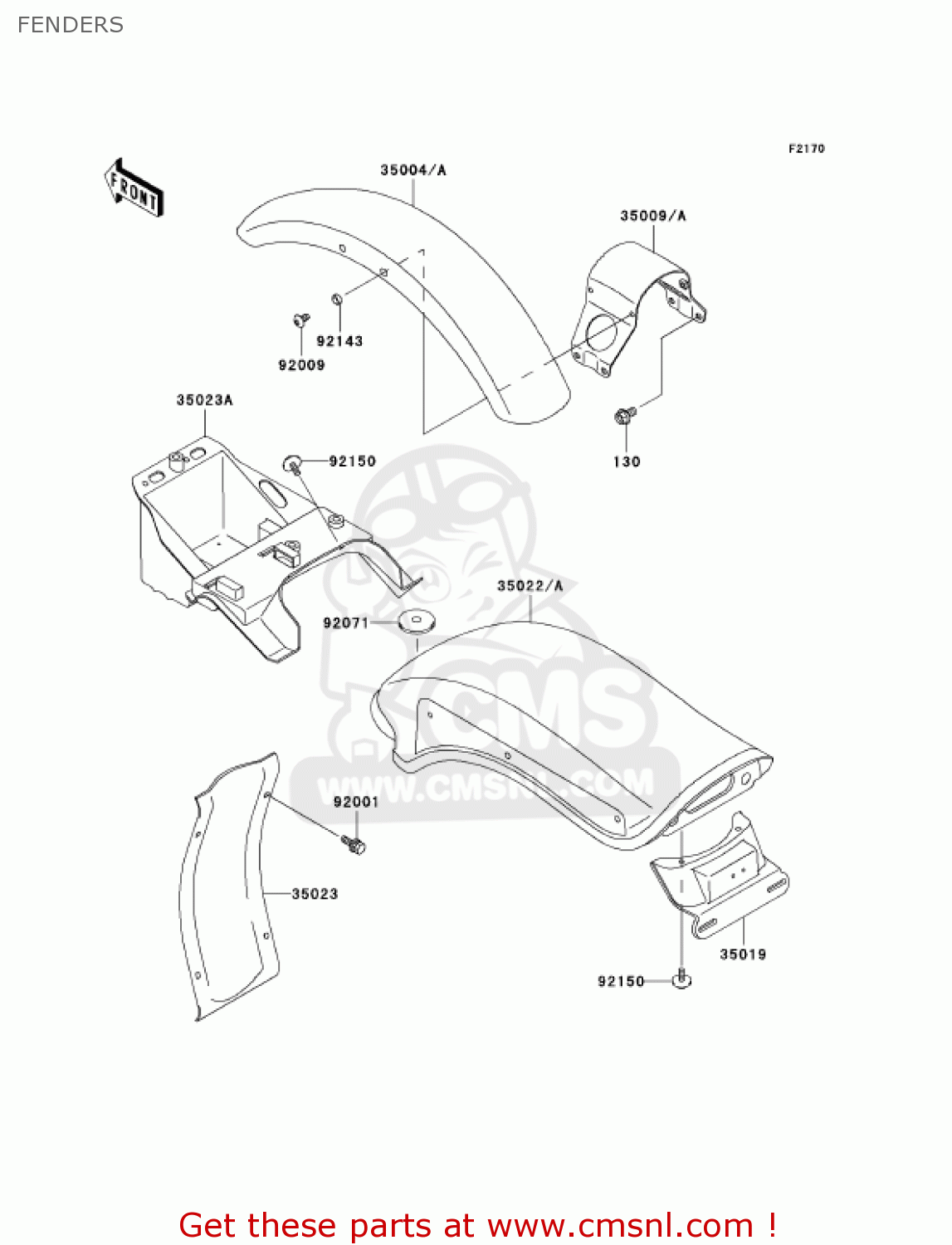 FENDERS VN800A10 VULCAN 800 2004 USA CALIFORNIA