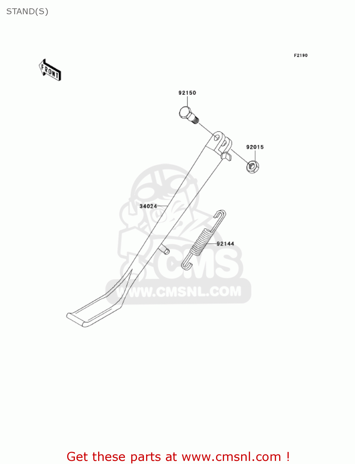 STAND(S) VN800A10 VULCAN 800 2004 USA CALIFORNIA
