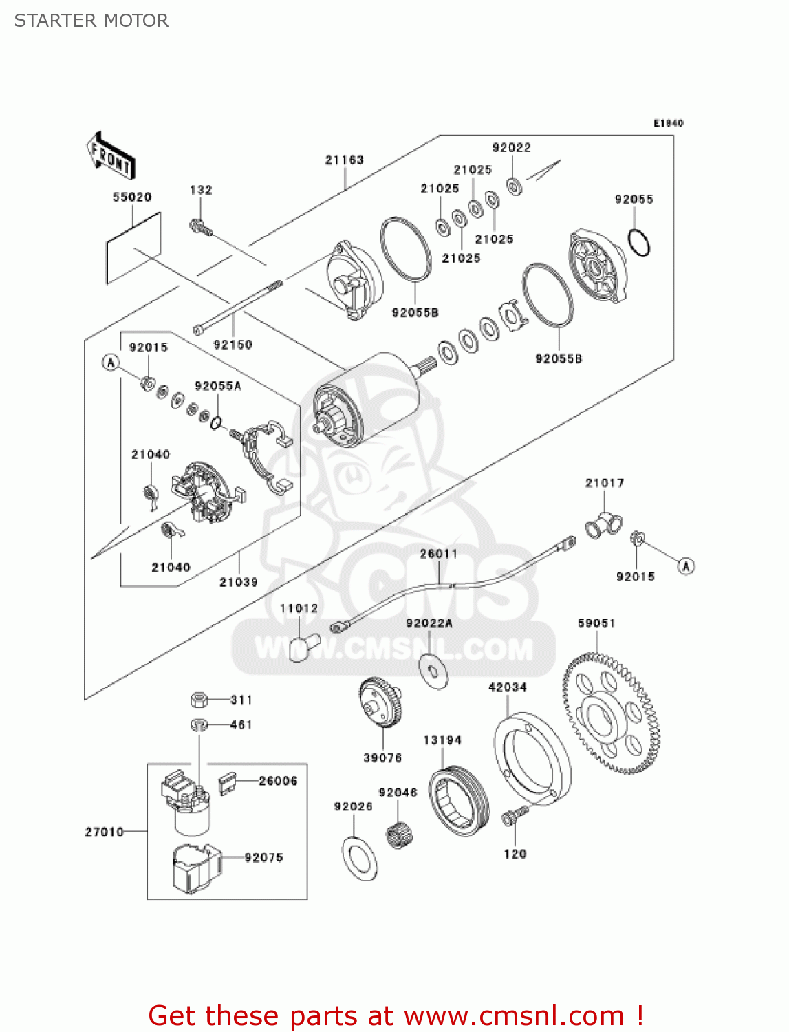 STARTER MOTOR VN800A10 VULCAN 800 2004 USA CALIFORNIA